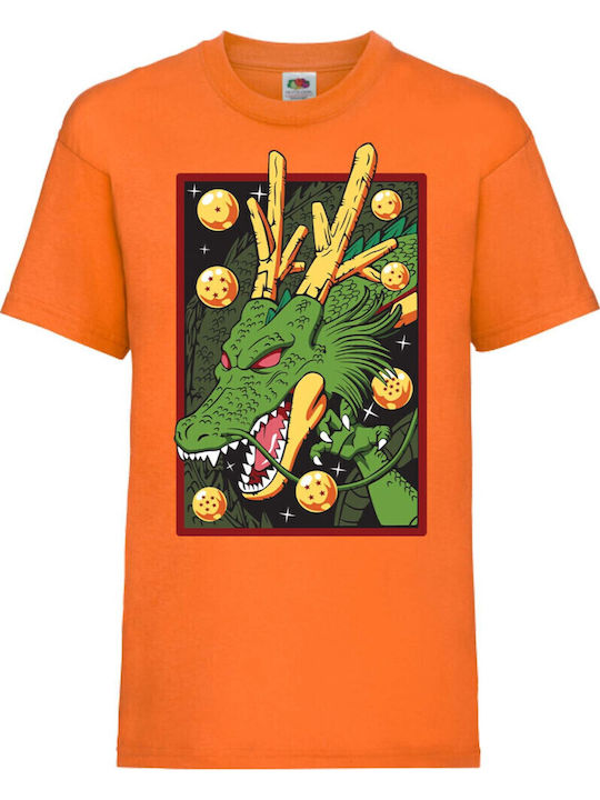 Kid T-shirt Manga Anime 01 Tralala Dragon Ball Z Shenron Orange