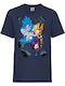 Kinder T-Shirt Japan Animation Tralala Dragon Ball Z Gohan X Goku Marineblau