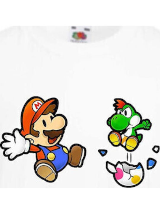 Kinder T-Shirt Tralala Super Mario 9 Weiß
