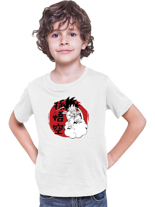 Kid T-shirt Dragon Ball Z Tralala Goku 03 White