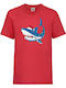 Kid T-shirt Tralala Christmas Shark Red