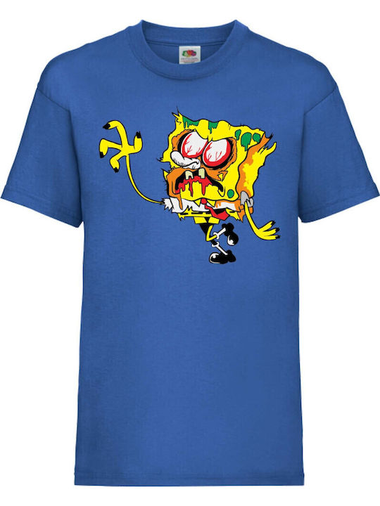 Kid T-shirt Tralala Spongebob Zombie 5 Blue