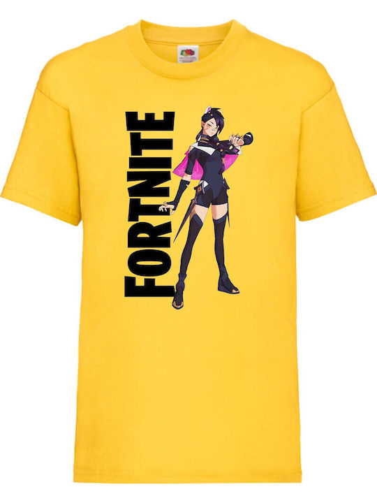 Kid T-shirt Epic Games Tralala Battle Royal Fortnite Erisa Yellow