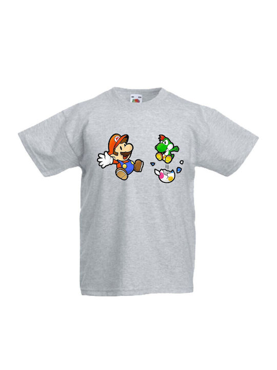 Kinder T-Shirt Tralala Super Mario 9 Grau