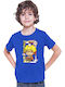 Kid T-shirt Demon Slayer Kimetsu No Yaiba Tralala Chibi Zenitsu Agatsuma Blue
