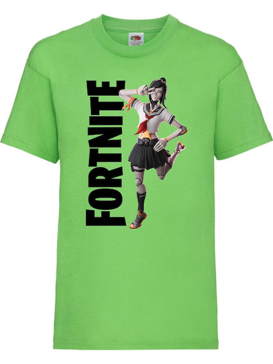 Детска тениска Epic Games Tralala Battle Royale Fortnite Tsuki Lime