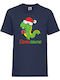 Kid T-shirt Tralala Santasaurus Navy