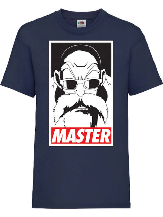 Kid T-shirt Japan Animation Tralala Dragon Ball Z Master Roshi 01 Navy