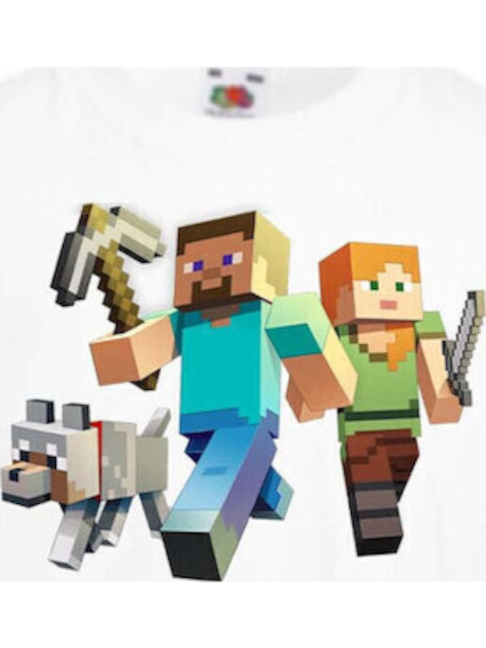 Kinder T-Shirt Tralala Minecraft 1 Weiß