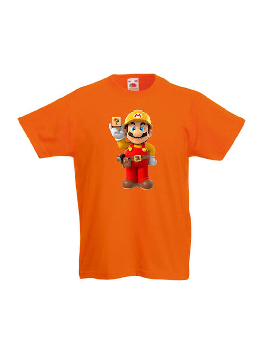Детска тениска Tralala Super Mario 16 оранжева