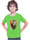 Kid T-shirt Demon Slayer Kimetsu No Yaiba Tralala Tanjiro Zenitsu Inosuke 02 Lime