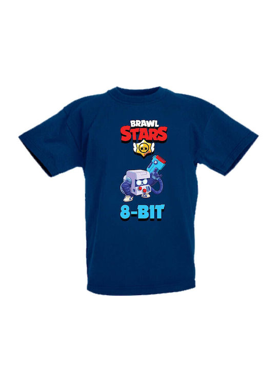 Kid T-shirt Tralala Brawl Stars 8-bit Navy