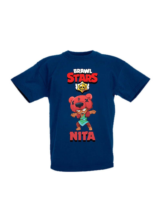 Детска тениска Tralala Brawl Stars Nita 1 тъмно...