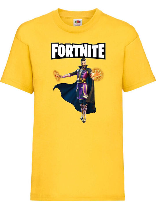 Детска тениска Epic Games Tralala Battle Royale Fortnite Dr Strange Tempest Жълта