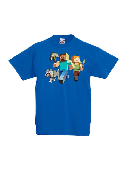 Kinder T-Shirt Tralala Minecraft 1 Blau