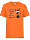 Kid T-shirt Tralala Meowy Christmas Happy Meow Year Orange