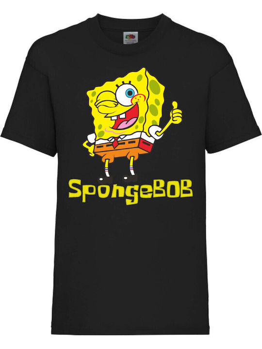 Детска тениска Tralala Spongebob 2 Черна