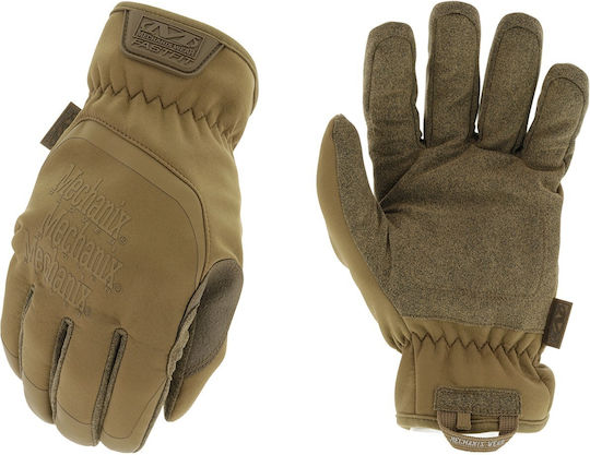 Mechanix Wear Fastfit Coyote Sm Αδιάβροχα Γάντια Εργασίας Ψύχους Συνθετικού Δέρματος