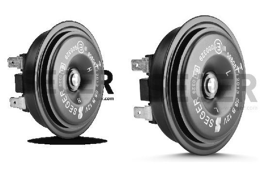 Set Electromagnetic Sirens 12v 3.5a+3.5a High Low Tone
