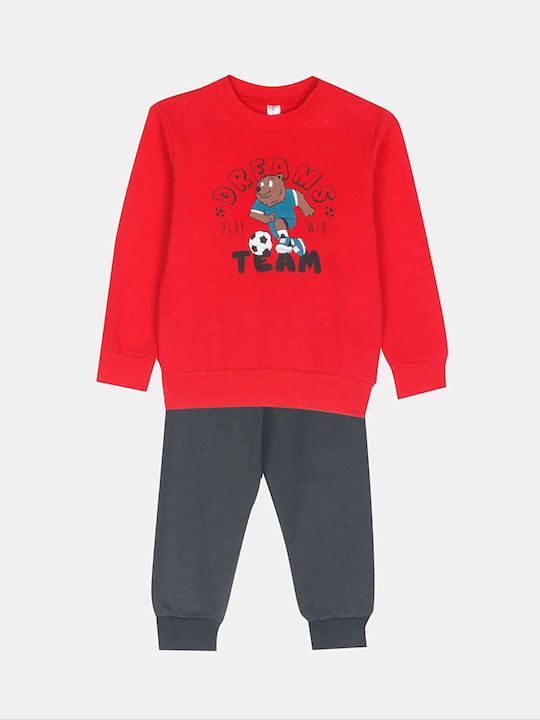 Dreams by Joyce Kinder Schlafanzug Winterlich Baumwoll red