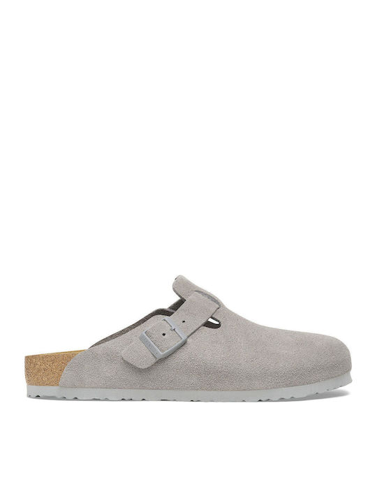 Birkenstock Boston Зимни Дамски Чехли Сив