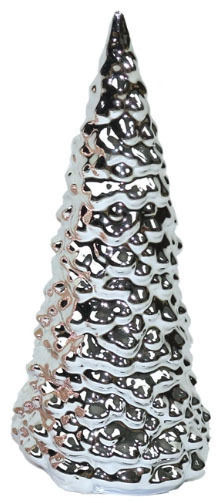 Decorațiune de Crăciun Ceramic Braduleț 12cm. Argintiu