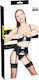 Vinyl Shelf Bra Set S