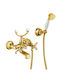 Paini Liberty Mixing Bathtub Shower Faucet Complete Set Gold