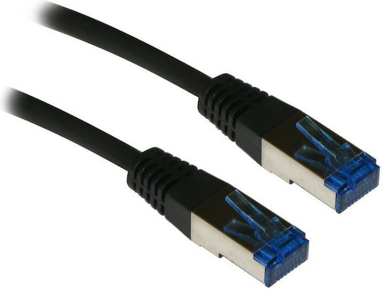 XtendLan S/FTP Kat.6a (Gigabit) Netzwerkkabel Ethernet 0.5m Schwarzes