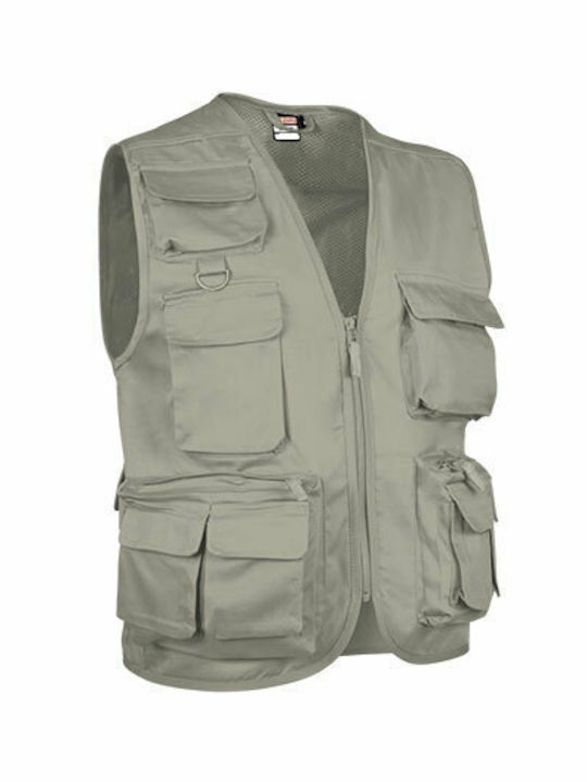 Valento Men's Safety Vest Beige