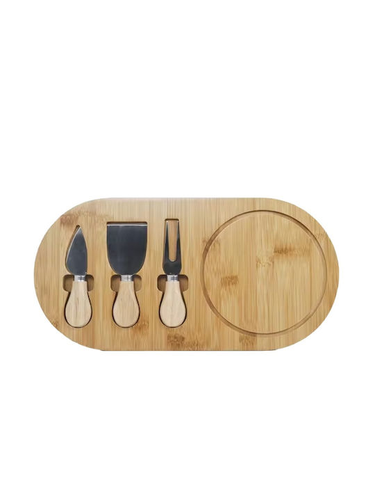 Bambus Servierplatte Für Käse Pufo Käse 3 Inklusive Zubehör 36 cm
