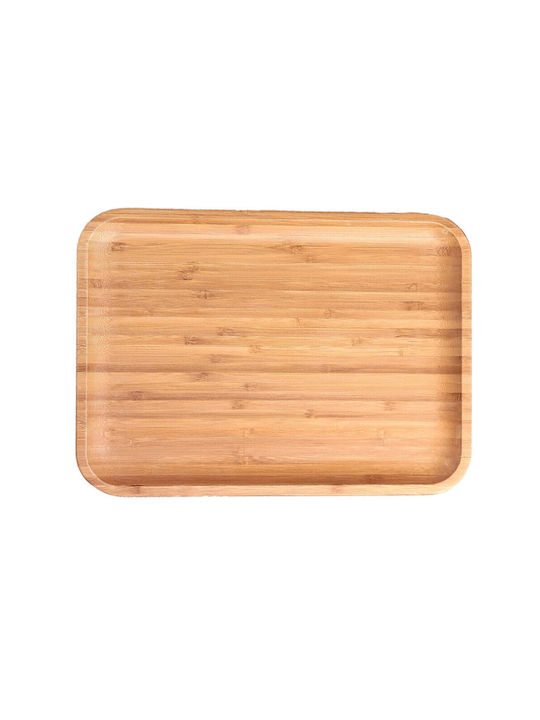 Bambus Holz Servierplatte Für Speisen Vorspeisen Desserts Pizza 30 X 20 Cm Braune