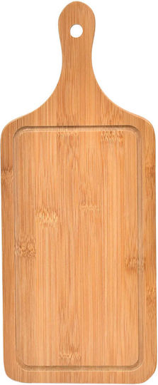 Bambusholz Servierplatte Mit Griff Lebensmittel Vorspeisen Pizza 40 X 16 Cm Braune