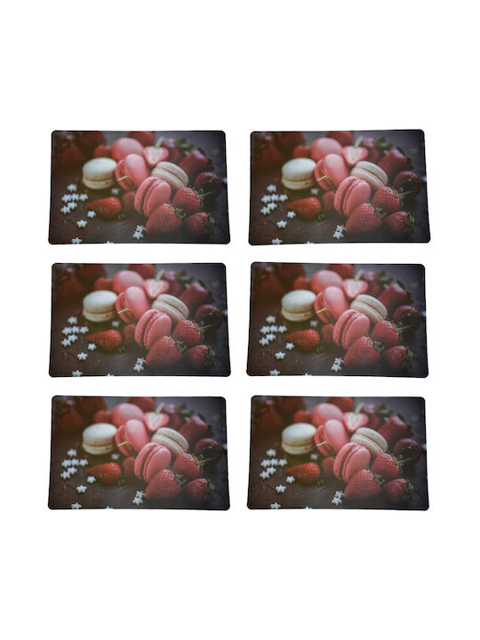 Macaron Time Plate Support Set Serving Meals 6 Pieces