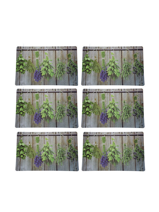 Plate Support Set Serving Meals Pufo Plants Design 6 Pieces