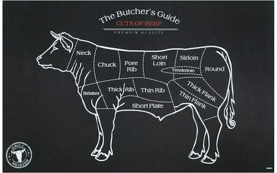 Комплект За Подложки За Чинии За Сервиране Pufo Butcher's Guide Дизайн 4 Бройки 43 X 28 См