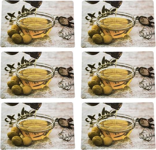 Plate Support Set Serving Meals Pufo Olive Modell 6 Stücke