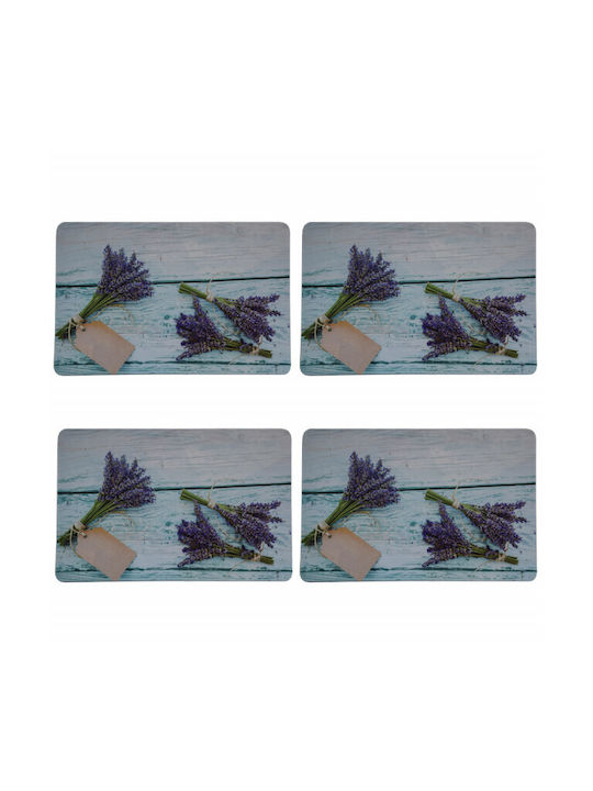 Lavender Puff Tischsets Serviert 4 Stücke 43 X 28 Cm