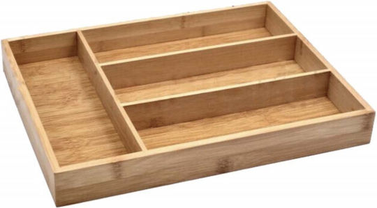 Besteckeinsatz für Schubladen Hölzernes 33x25cm Braun