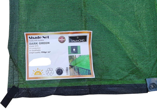 Dalimond Plasă de umbră Verde Cu cerc 3x4m 150gr/m²