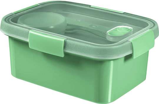 Set de prânz Recipient alimentar dreptunghiular 1,2l Smart Eco To Go 20x15x9cm Verde Soft