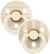 Bibs Πιπίλες Σιλικόνης Colour Pin Vanilla για 6+ μηνών 2τμχ