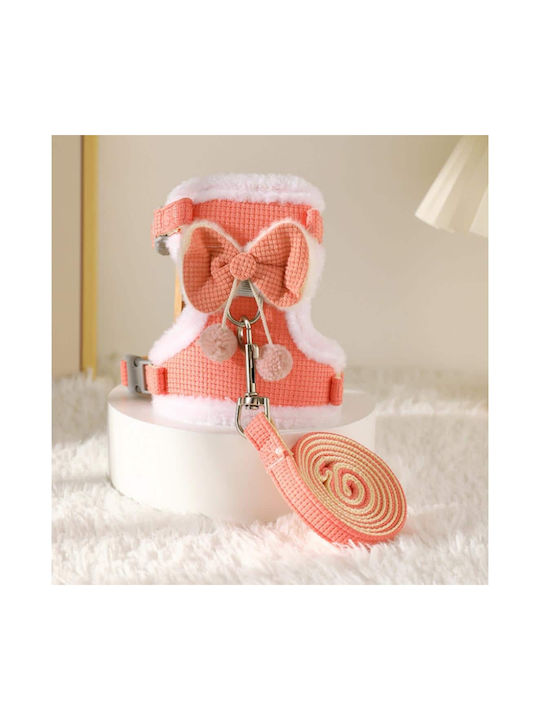 Animal Cat Harness Vest With Guide Orange 15mm ...