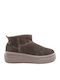 Leather Women's Ankle Boots Green
