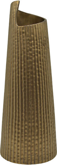 Ceramic Vase with Embossed Texture in Bronze Gold Color 14.3x14.3x38.1cm Ankor Ankor 840397