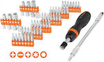 Ratcheting Screwdriver & Bits Set 58pcs Truper