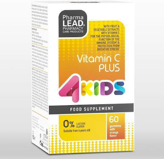Pharmalead Vitamin C for Immune Support Skin and Antioxidant Action 40mg Orange 60 Gummies