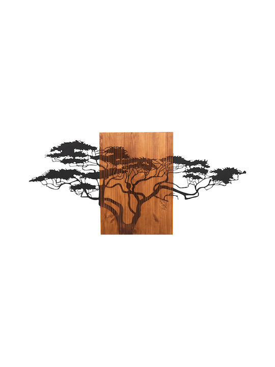 HomeMarkt Hanging Wall Decor Tree Shape Black Metallic 148x3x148cm