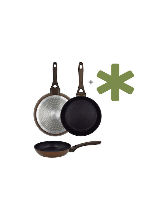 Natura Ø24cm Induction Brown Baking Pan with Cap