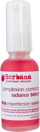 Herbana Serum Hidratare și Anti-îmbătrânire pentru Față cu Retinol și AHA pentru Detoxifiere și Tonifiere 30ml